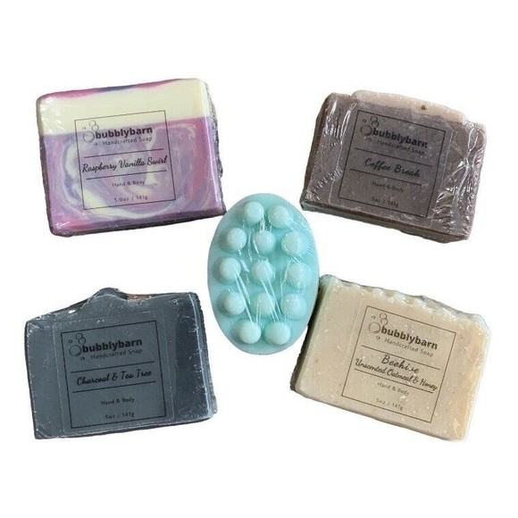 Handmade Soap Handcrafted Artisan Homemade Body & Hand 5 Bars Set Scented Gentle - Picture 1 of 13